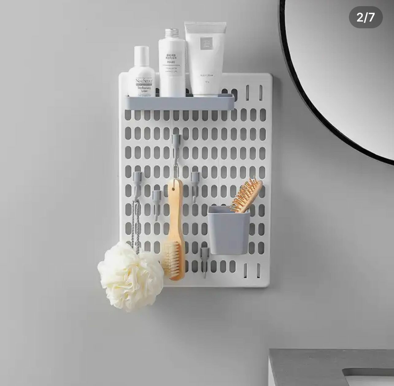 Органайзер на стену для кухни, для ванной, для детской белый - фотография № 2