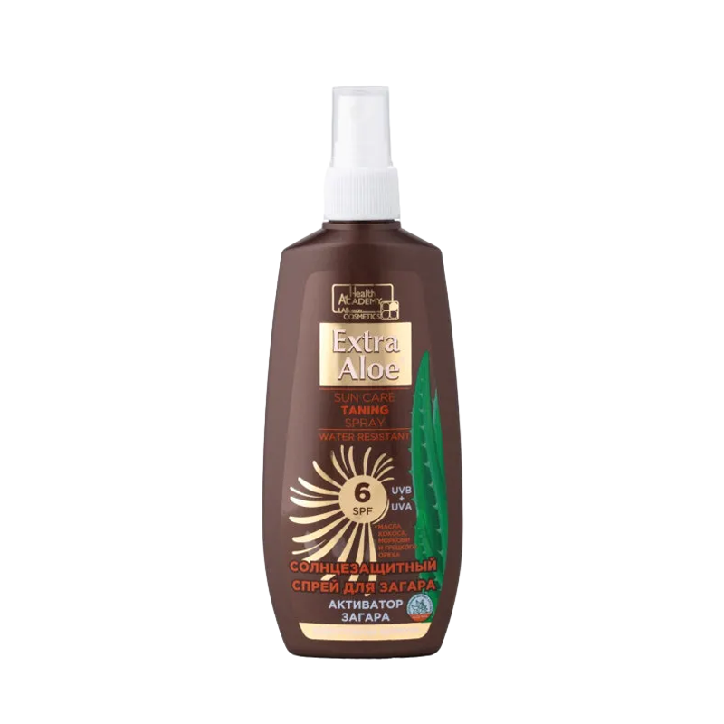 Спрей для легкого загара с маслами Family Cosmetics Extra Aloe Sun Care Taning Spray SPF6 150 мл
