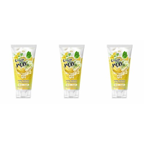 Iris Гель-Пенка для умывания Смузи mix Банан и Огурец 170г 3 уп 1210₽