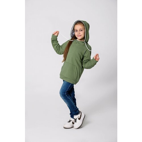 фото Толстовка эврика, размер 152-76-63, хаки