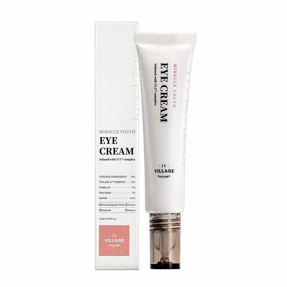 VILLAGE 11 FACTORY MIRACLE YOUTH EYE CREAM Антивозрастной крем для кожи вокруг глаз с маслом ши, пантенолом и гиалуроновой кислотой