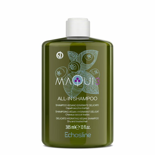 Шампунь MAQUI 3 для увлажнения волос ECHOS LINE натуральный 385 мл bioearth vegan shampoo