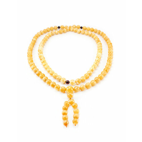 фото Браслет-нить, янтарь, 10 шт., размер 110 см, размер one size, диаметр 10 см, бежевый amberhandmade