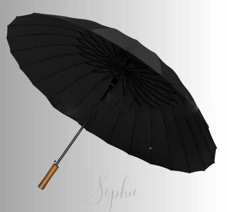 Зонт-трость полуавтомат, система «антиветер», чехол в комплекте, черный