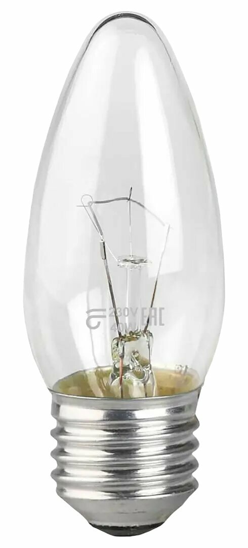 Лампа накаливания Bellight Е27 230 В 40 Вт свеча 400 лм теплый белый цвет света для диммера