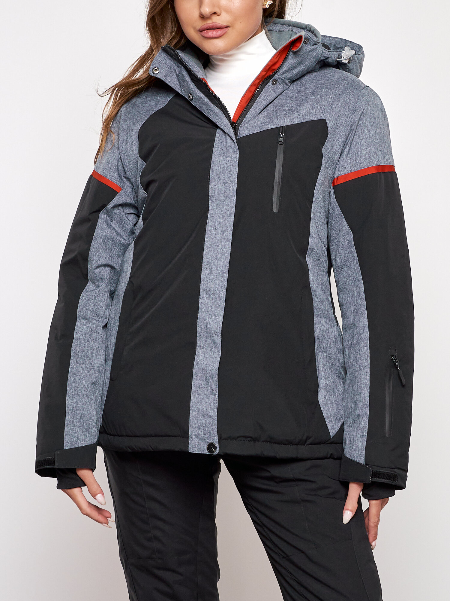 Горнолыжная куртка женская зимняя большого размера AD2272-3Ch 56