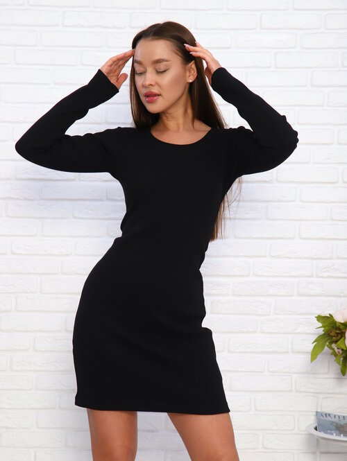 Платье ИВГрадТрикотаж, размер 44, черный