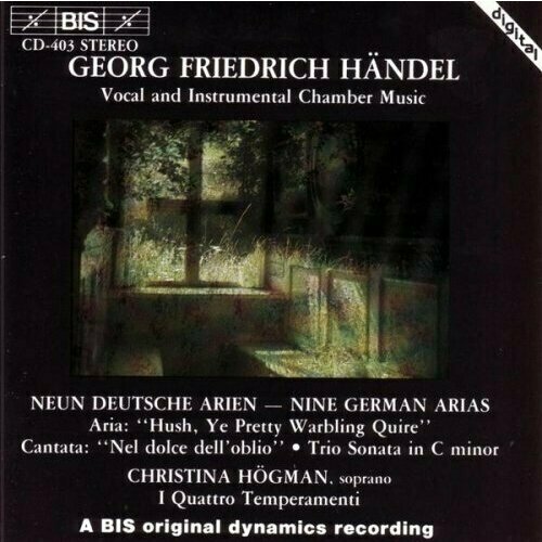 AUDIO CD Handel - Nine German Arias. 1 CD audio cd handel g f arias bostridge ian