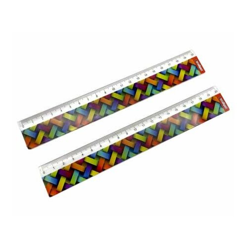 Линейка 20 см. пластиковая INTELLIGENT CD-126-4 
