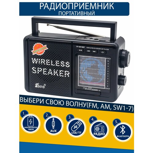 Радиоприемник EPE с Bluetooth FM с слотом для флешки TF-cardAUX и MP3-Player 143300₽