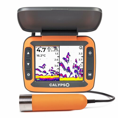 эхолот для рыбалки с лодки amazin fishfinder 7m двухлучевой с функцией флешер Портативный 2-х лучевой эхолот с глубомером ТМ CALYPSO модель FFS-02 COMFORT PLUS