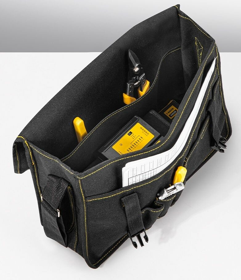 Сумка-портфель для инструментов Deli DL-P7, 400 x 130 x 290мм, плечевой ремень, ткань Оксфорд