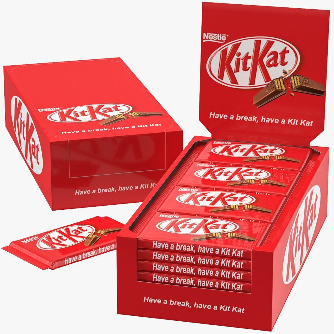 Шоколадный батончик KitKat с хрустящей вафлей, 24 штуки по 41,5 г