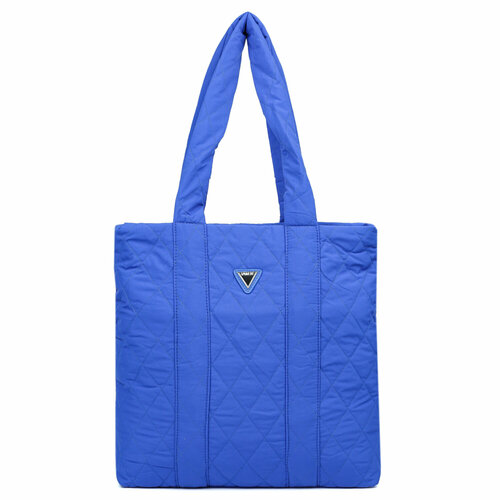 Сумка шоппер FABRETTI Y2305-189, фактура стеганая, синий сумка шоппер fabretti фактура стеганая голубой