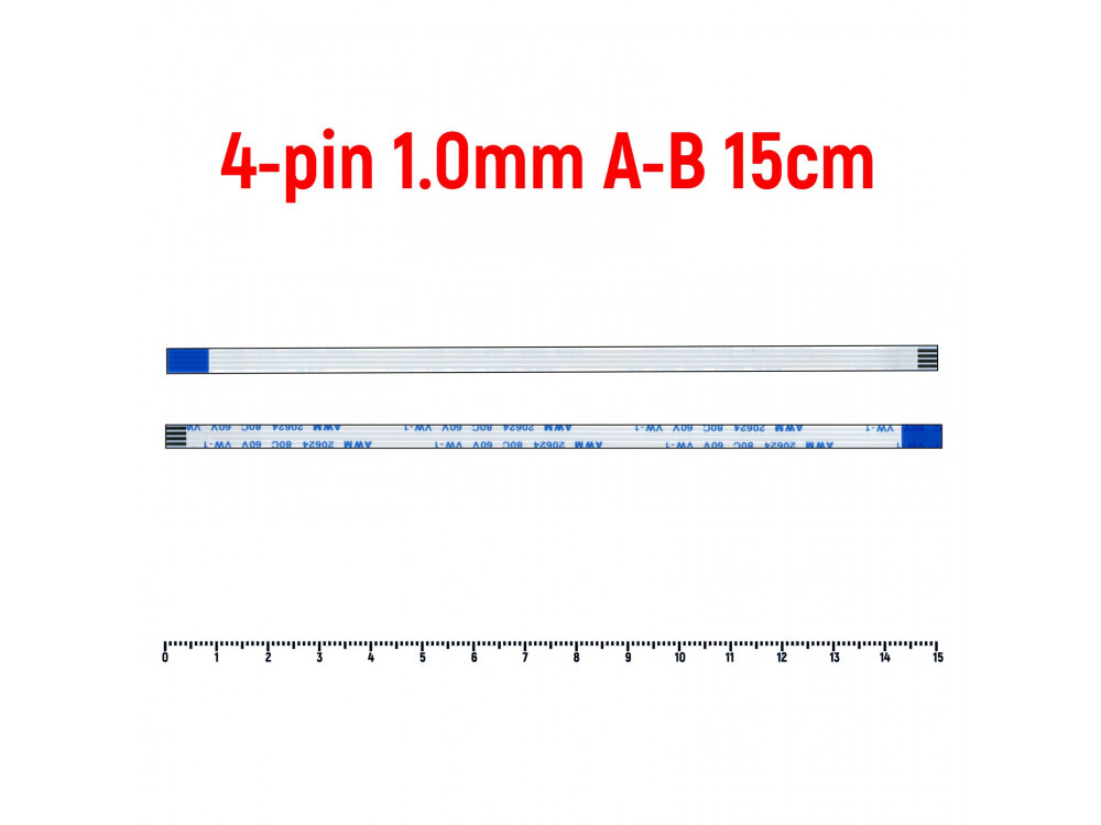 Шлейф кнопок тачпада для ноутбука HP G62 Серии FFC 4-pin Шаг 1.0mm Длина 15cm Обратный A-B AWM 20624 80C 60V VW-1