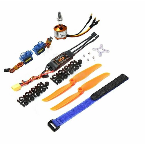 Бесколлекторный двигатель 2200KV 40A XT60 лопасти регулятор оборотов и сервоприводы в комплекте 3199₽