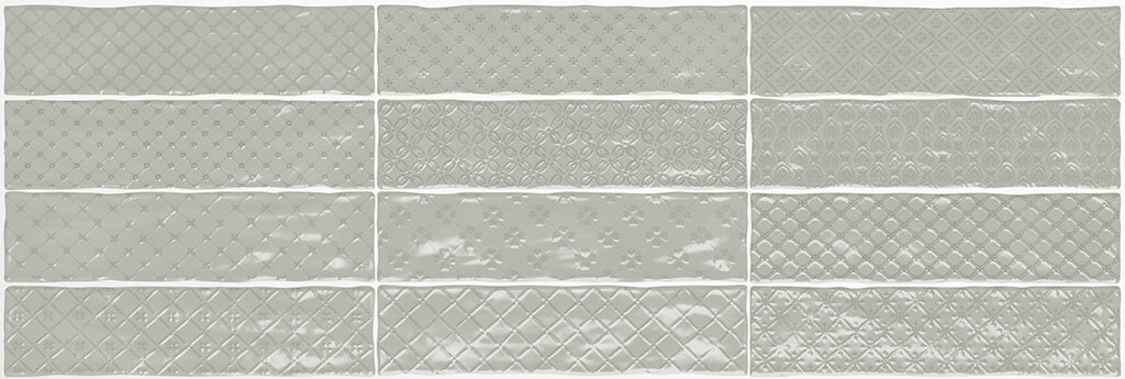 фото Керамическая плитка El Barco MUSIC CENDRA DECOR 12 видов рельефов, 12 видов рисунка для стен 7,5x30 (цена за штуку)