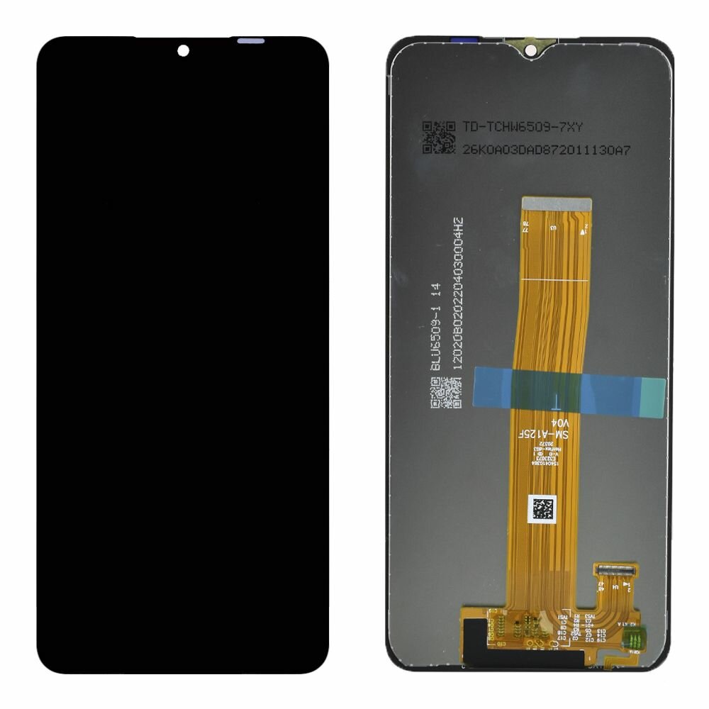 Дисплей для Samsung Galaxy A12 SM-A125 в сборе без рамки (черный)