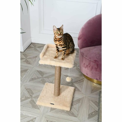 Когтеточка для кошек лежанка бриси Бежевый