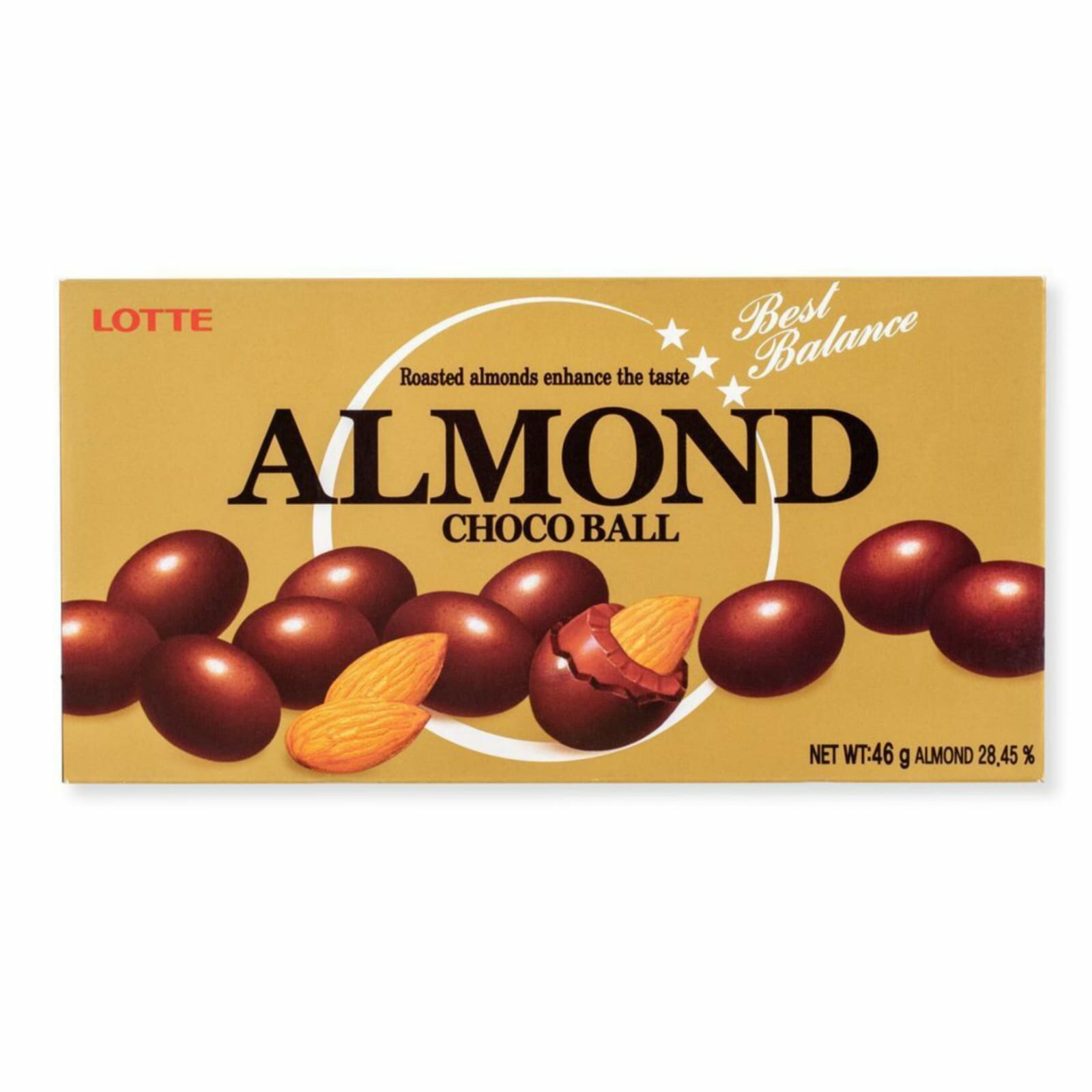 Миндаль в шоколаде Lotte Almond choco balls 46 г