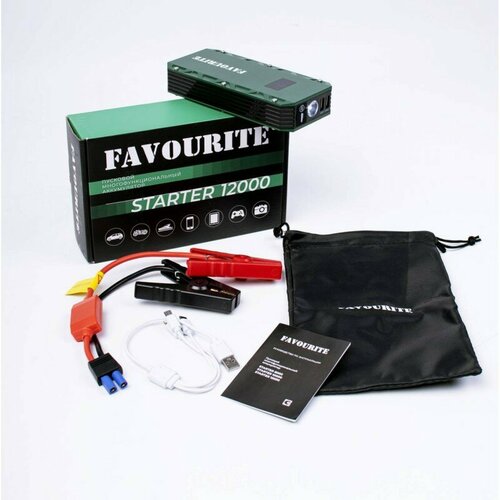 Пусковой многофункциональный аккумулятор 12000 мАч 5В2А 12В 5001000 А FAVOURITE STARTER 12000 529100₽