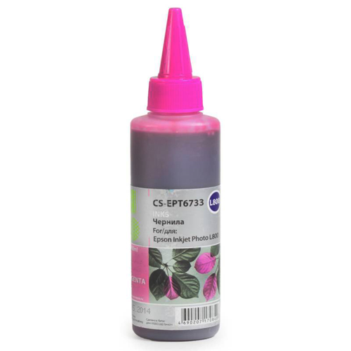 чернила magenta 1000ml l800 cs ept6733 1000 cactus Чернила cactus CS-EPT6733, пурпурный