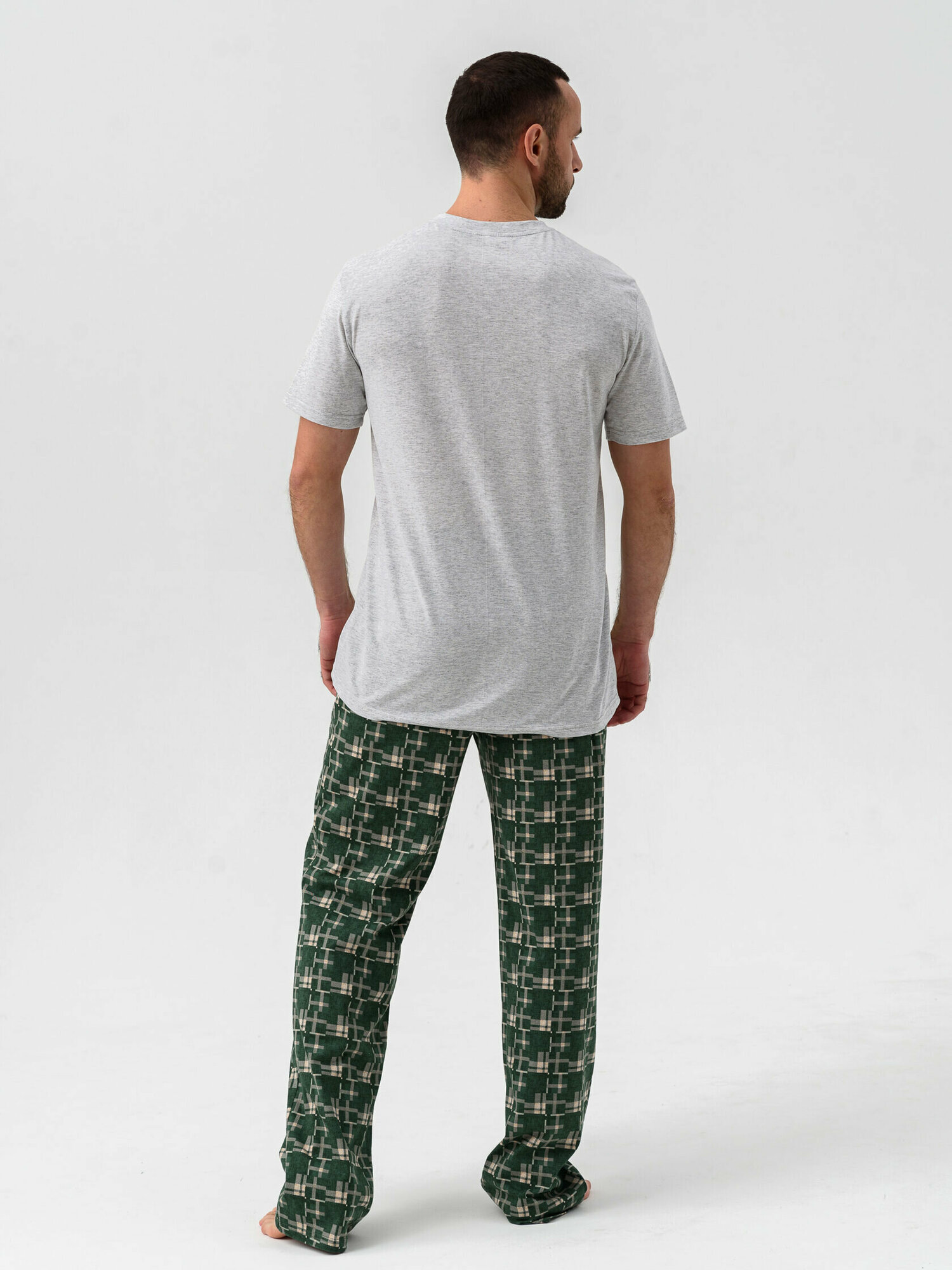Мужская пижама Капибара Зеленый 50 Кулирка Оптима трикотаж - фотография № 4