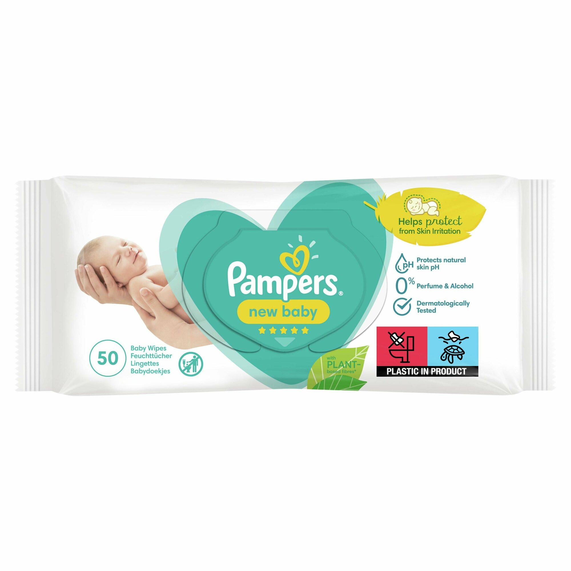 Pampers Влажные салфетки для новорожденных New Baby, 50 шт /