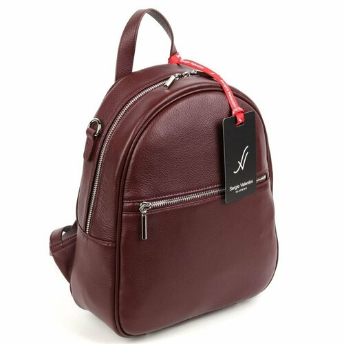 фото Рюкзак sergio valentini sv-sz762/a бордо, фактура гладкая, бордовый