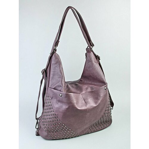 фото Сумка хобо 6615, фактура гладкая, фиолетовый babak