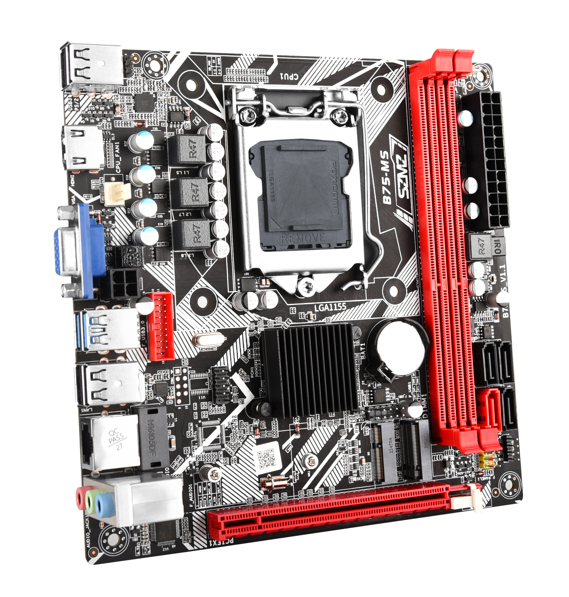 Материнская плата RX Mini ITX B75-MS DDR3 до 16 ГБ LGA1155 для Core i3/i5/i7