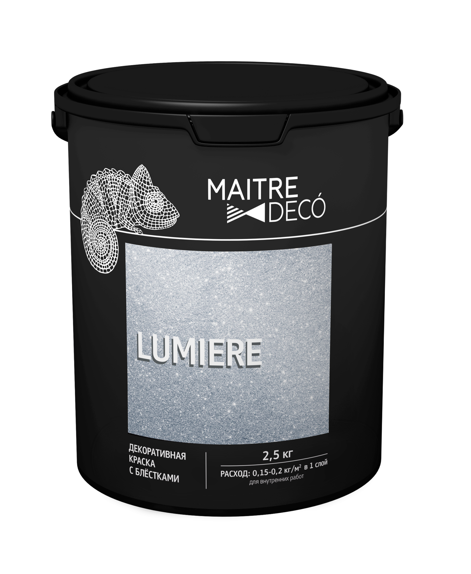 фото Декоративная краска Maitre Deco Lumiere с блестками 2.5 кг
