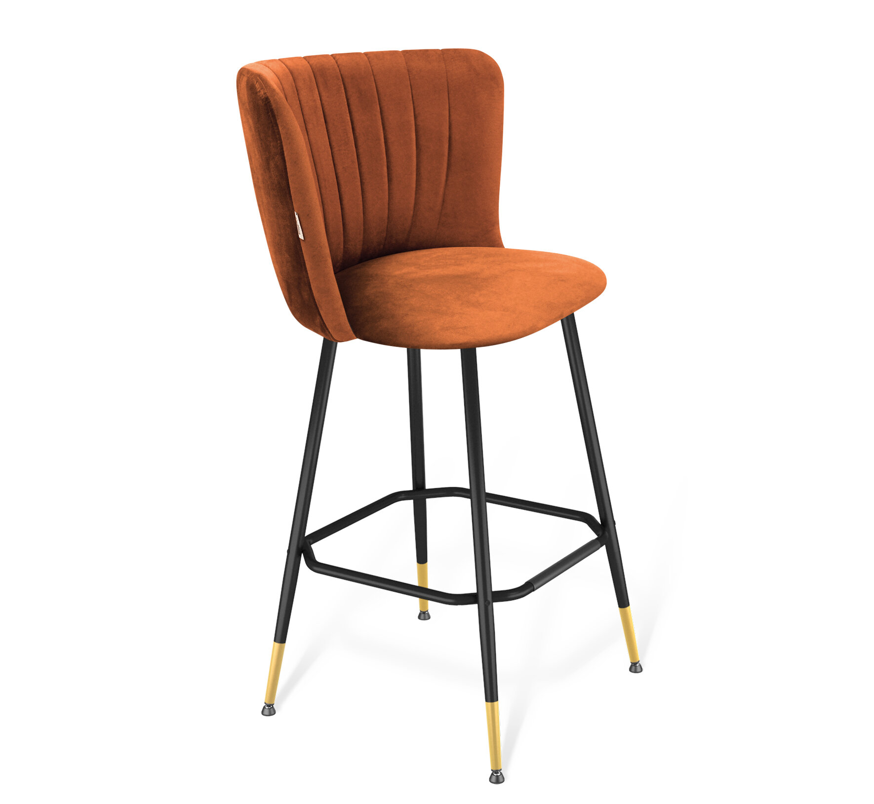 фото Стул барный Sheffilton SHT-ST36-1/S148 песчаная буря/черный муар/золото