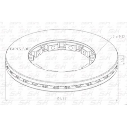 SK SK312002802 диск тормозной С монтаж К-ТОМ боты И установочно 30210₽