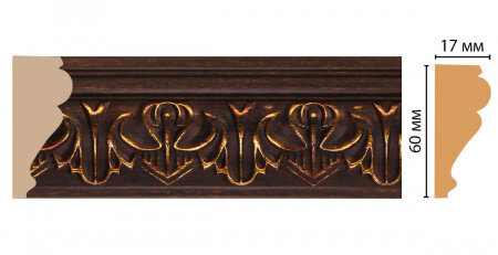 Молдинг Decomaster 161B-966ДМ В60х17хД2400 мм / Декомастер.