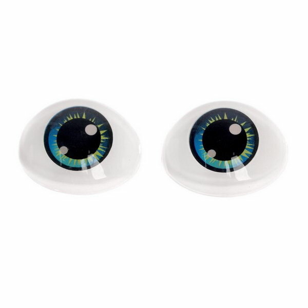 Глаза, набор 10 шт, размер 1 шт: 11.6x15.5 мм, цвет голубой