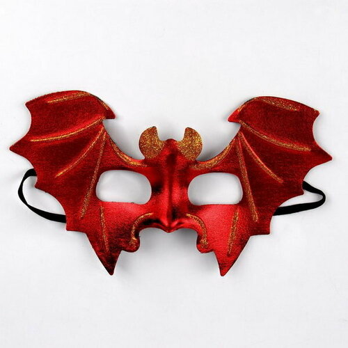 Карнавальная маска Летучая мышь, цвет красный