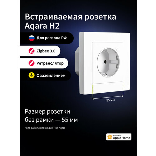 AQARA Умная настенная розетка, модель WP-P01D