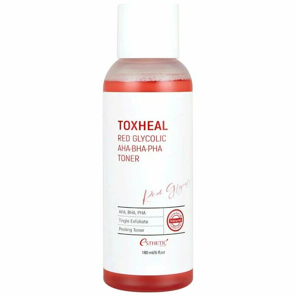 Esthetic House Toxheal Red Glycolic AHA-BHA-PHA Toner Тоник-пилинг с гликолевой кислотой 180 мл