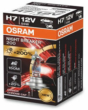 Лампа автомобильная галогенная OSRAM Night Breaker 64210NB200 H7 12V 55W PX26d 1 шт.
