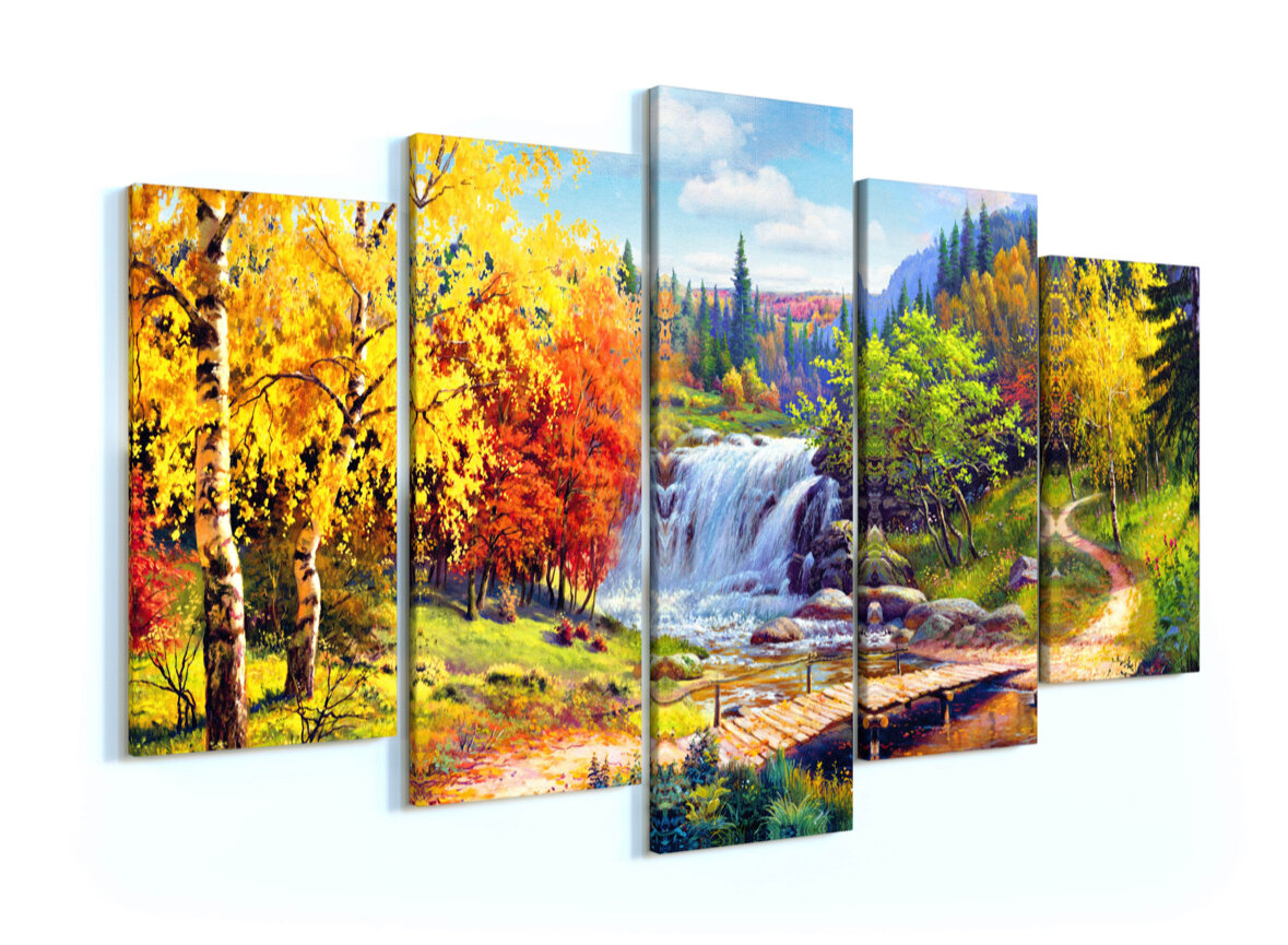 Модульная картина «Осенняя пора» 140 х 80 / Модульные картины на стену / Интерьерные картины на стену