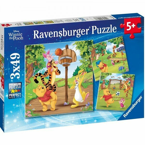 Пазл Ravensburger 3x49 Disney Винни Пух - День спорта, арт.05187