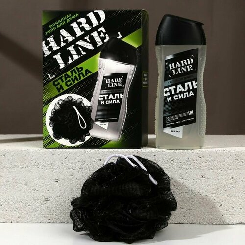 Подарочный набор косметики Сталь и сила гель для душа 250 мл и мочалка для тела HARD LINE 932₽