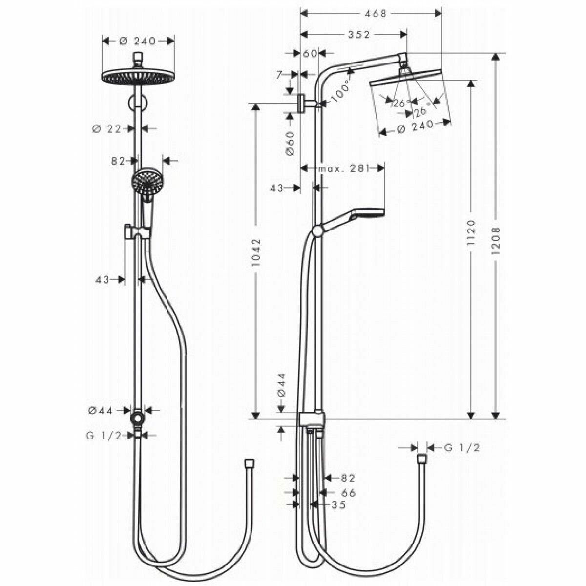 Верхний душ Grohe Euphoria 110 Mono - фото №11