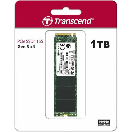 SSD накопитель Transcend 115S TS1TMTE115S 1ТБ M2 2280 PCIe 30 x4 NVMe M2 1316000₽