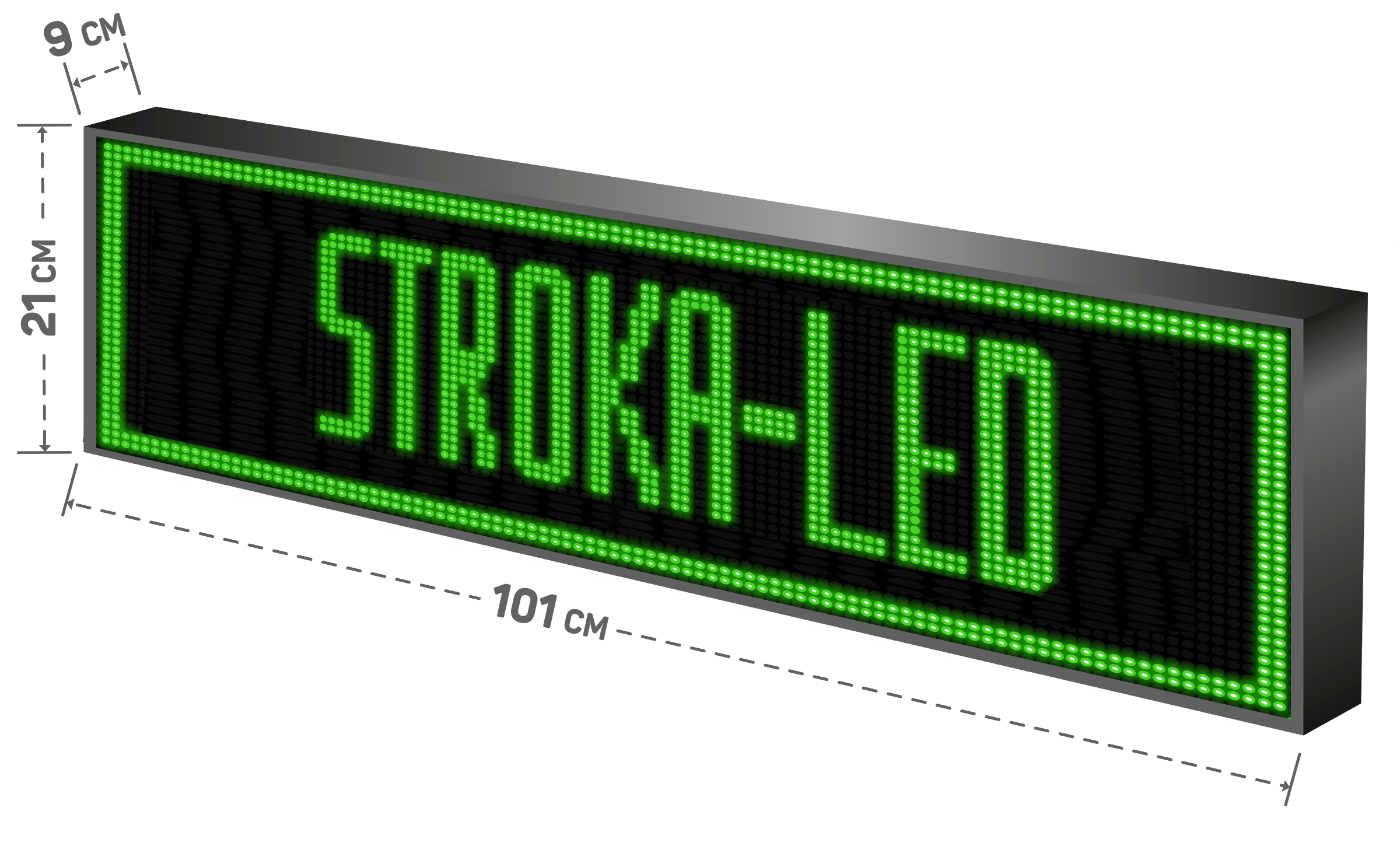 Бегущая строка/ Led /рекламная вывеска/ панель/101х21см