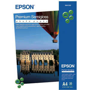 Бумага Epson A4 Premium Semigloss C13S041332 Photo Paper 251 г/м², 20 л, белый