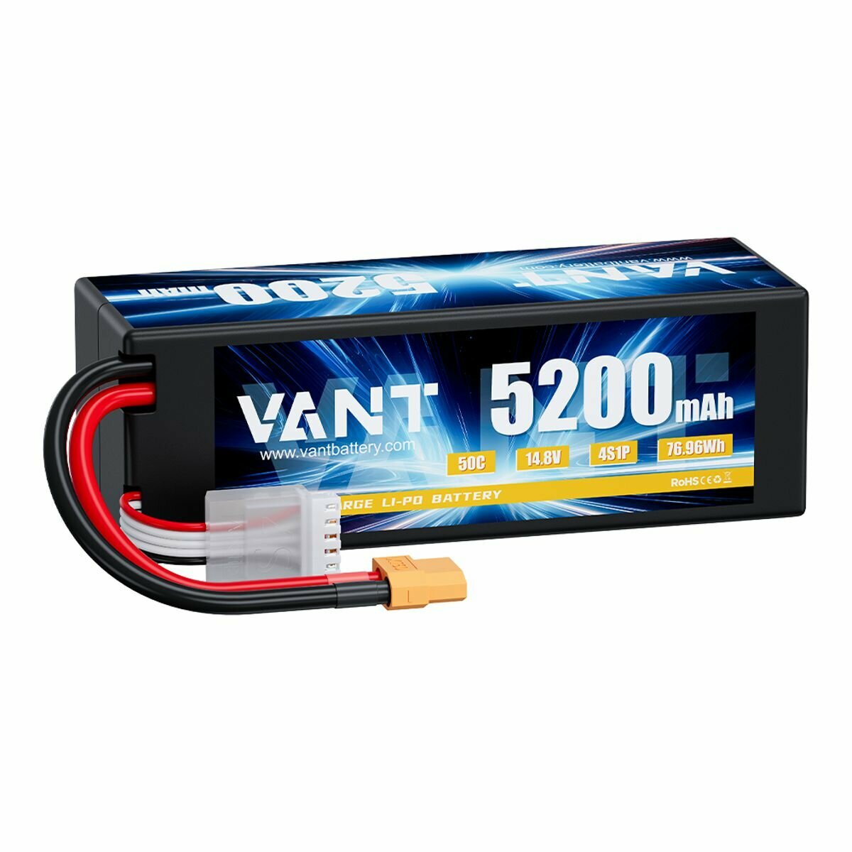 Аккумулятор LiPo Vant - 14.8В 5200мАч 50C (4S, Hardcase, разъём XT60)