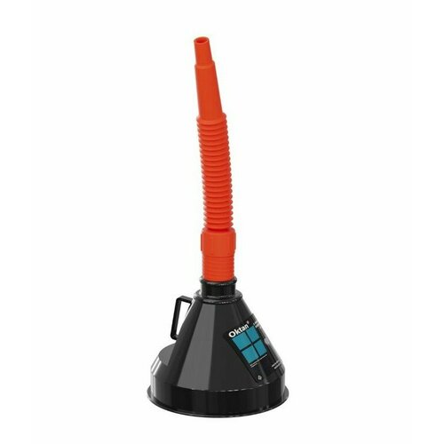 Воронка для ГСМ Oktan 135мм с латунным ситом, чёрная A2-01-06