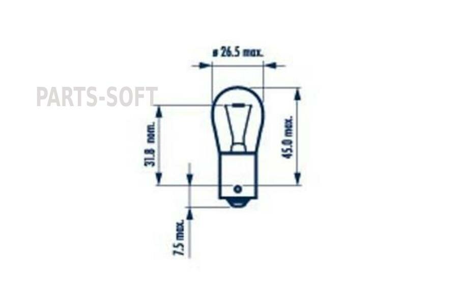 NARVA 176443000 Лампа 24V P21W BA15s Heavy Duty NARVA